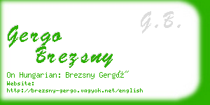 gergo brezsny business card